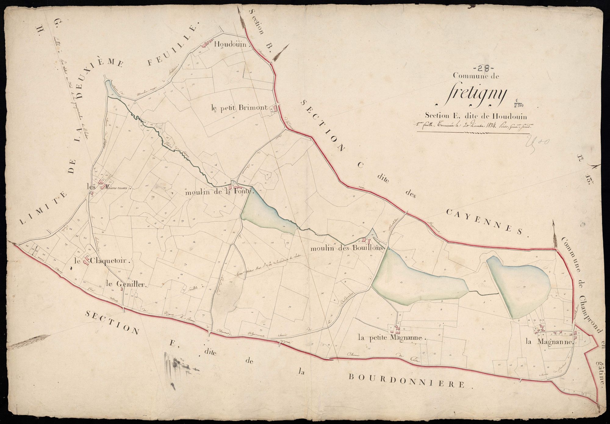 Section E, Houdouin, feuille 1.