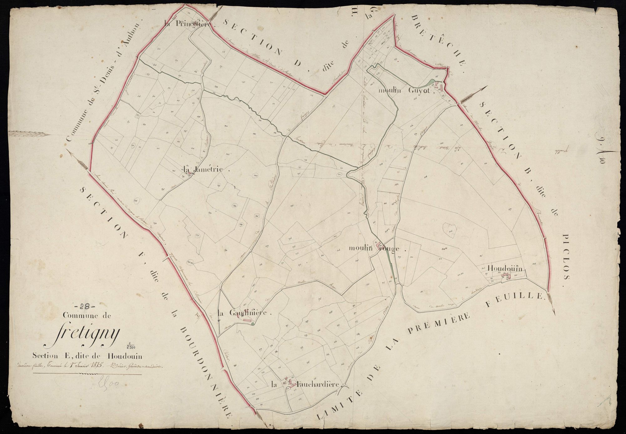Section E, Houdouin, feuille 2.
