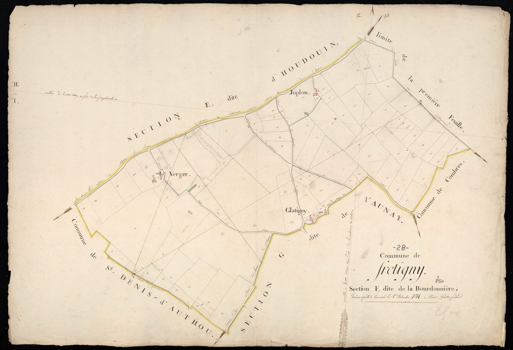 Section F, la Bourdonnière, feuille 2.