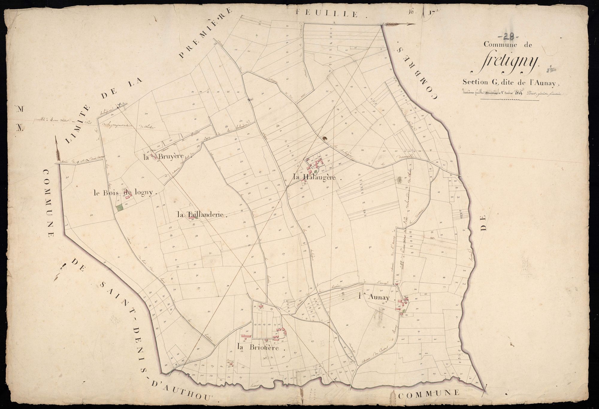 Section G, l'Aunay, feuille 2.