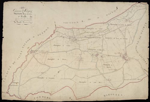 Section A, le Clocher, feuille 1.