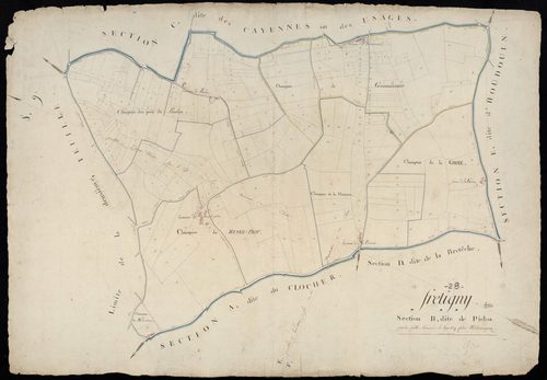 Section B, Piclos, feuille 1.