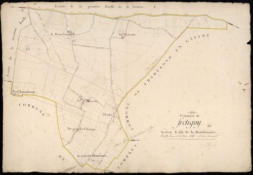Section F, la Bourdonnière, feuille 1.