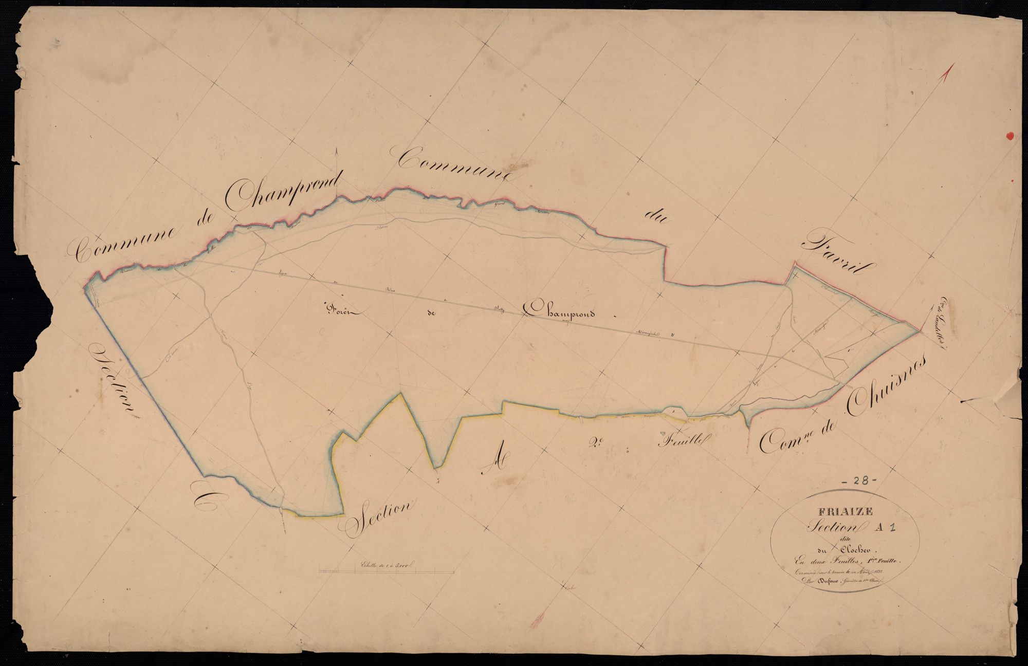 Section A, le Clocher, feuille 1.