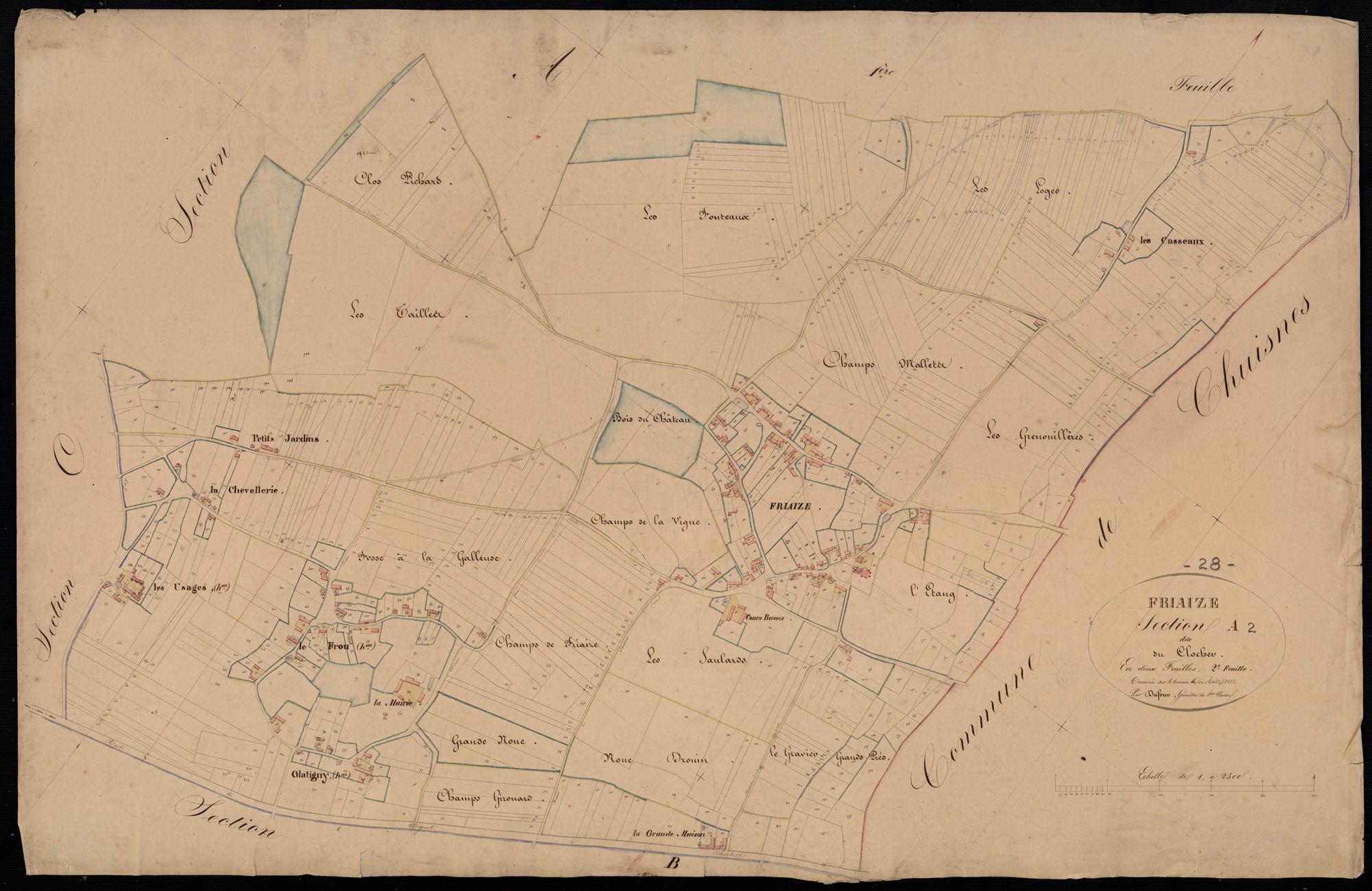 Section A, le Clocher, feuille 2.