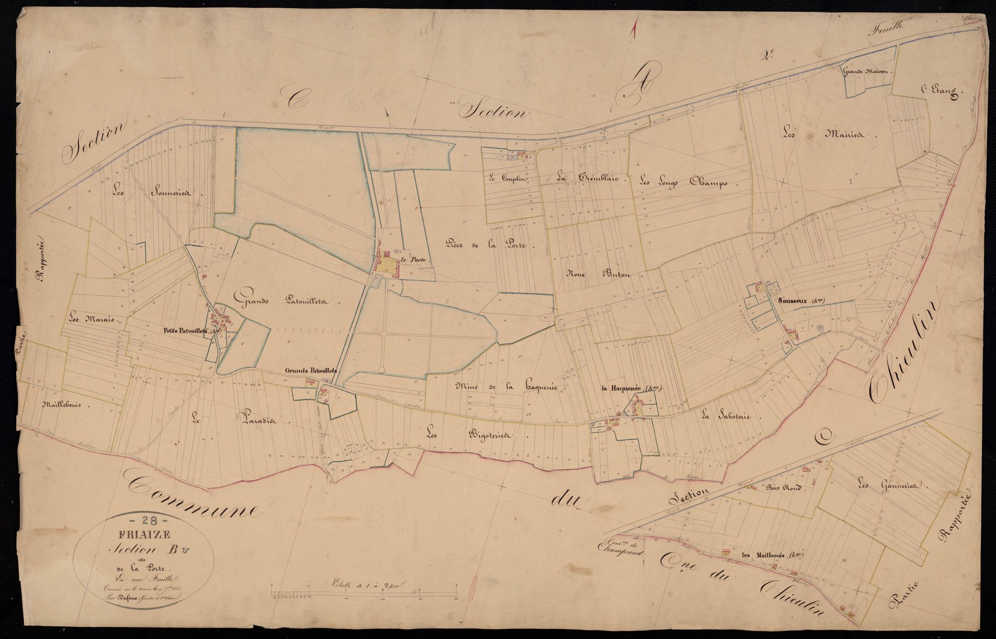 Section B, la Porte, en une feuille.