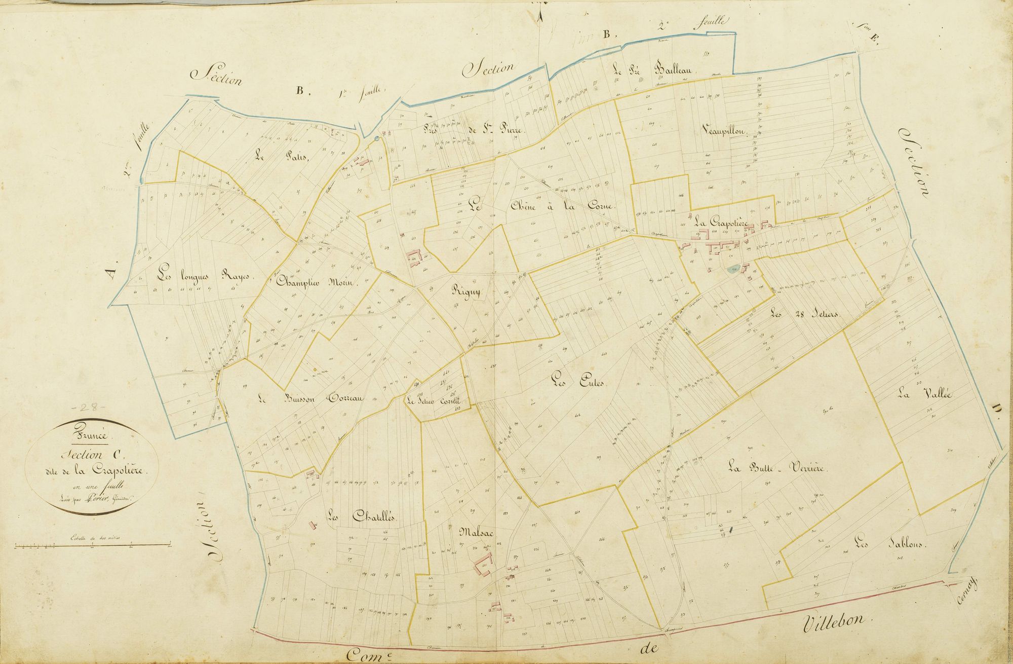 Section C, la Crapotière, en une feuille / Levée par Périer, géomètre.