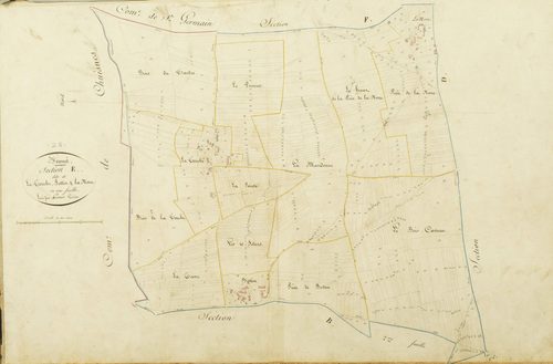 Section E, la Touche, Bottin et la Noue, en une feuille / Levée par Périer, géomètre.