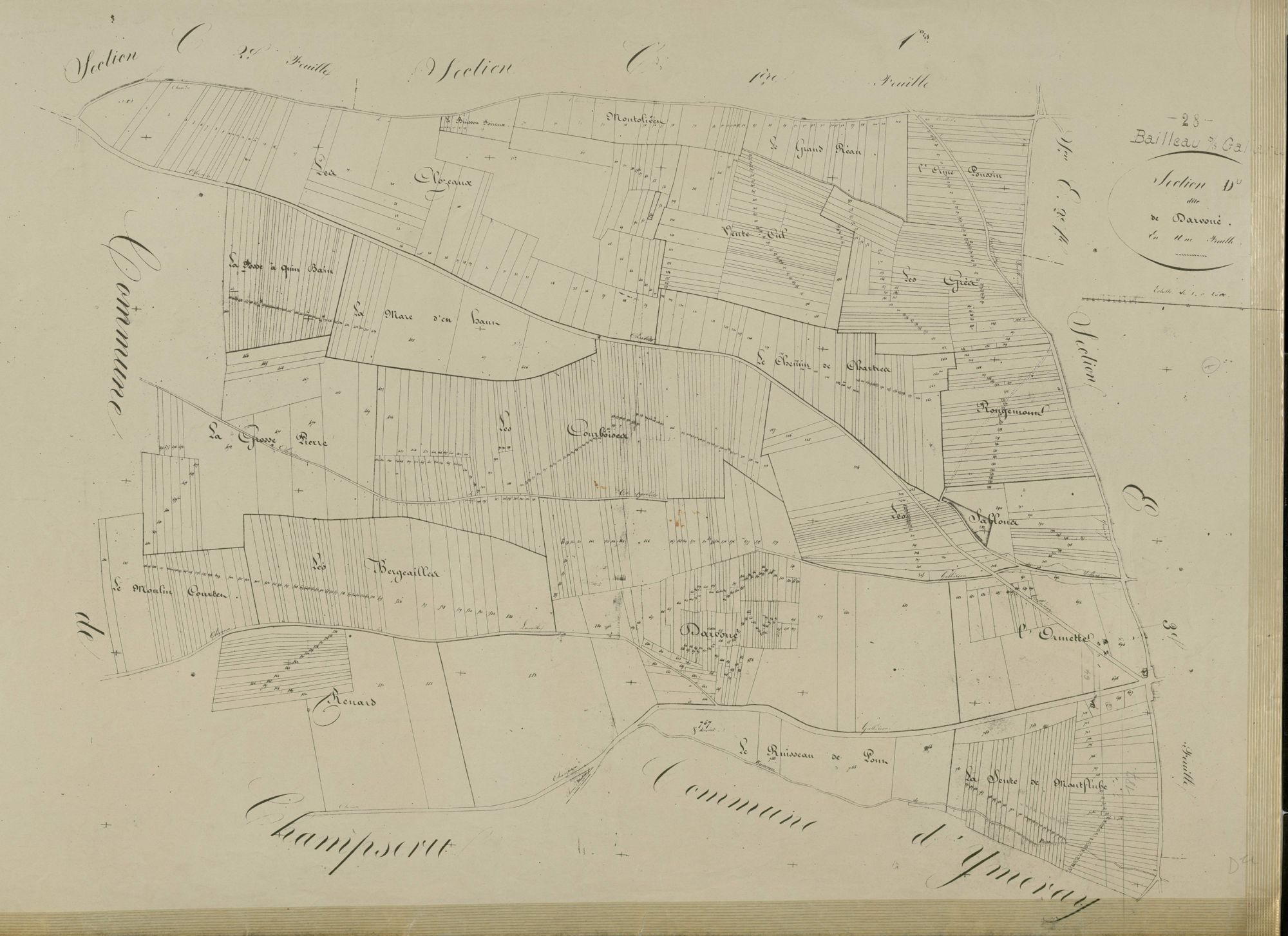 Section D, Darvoué, en une feuille.