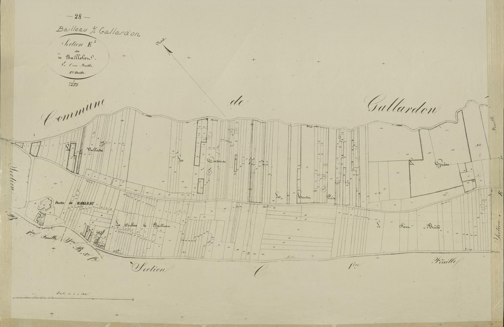 Section E, Baillolet, feuille 1.