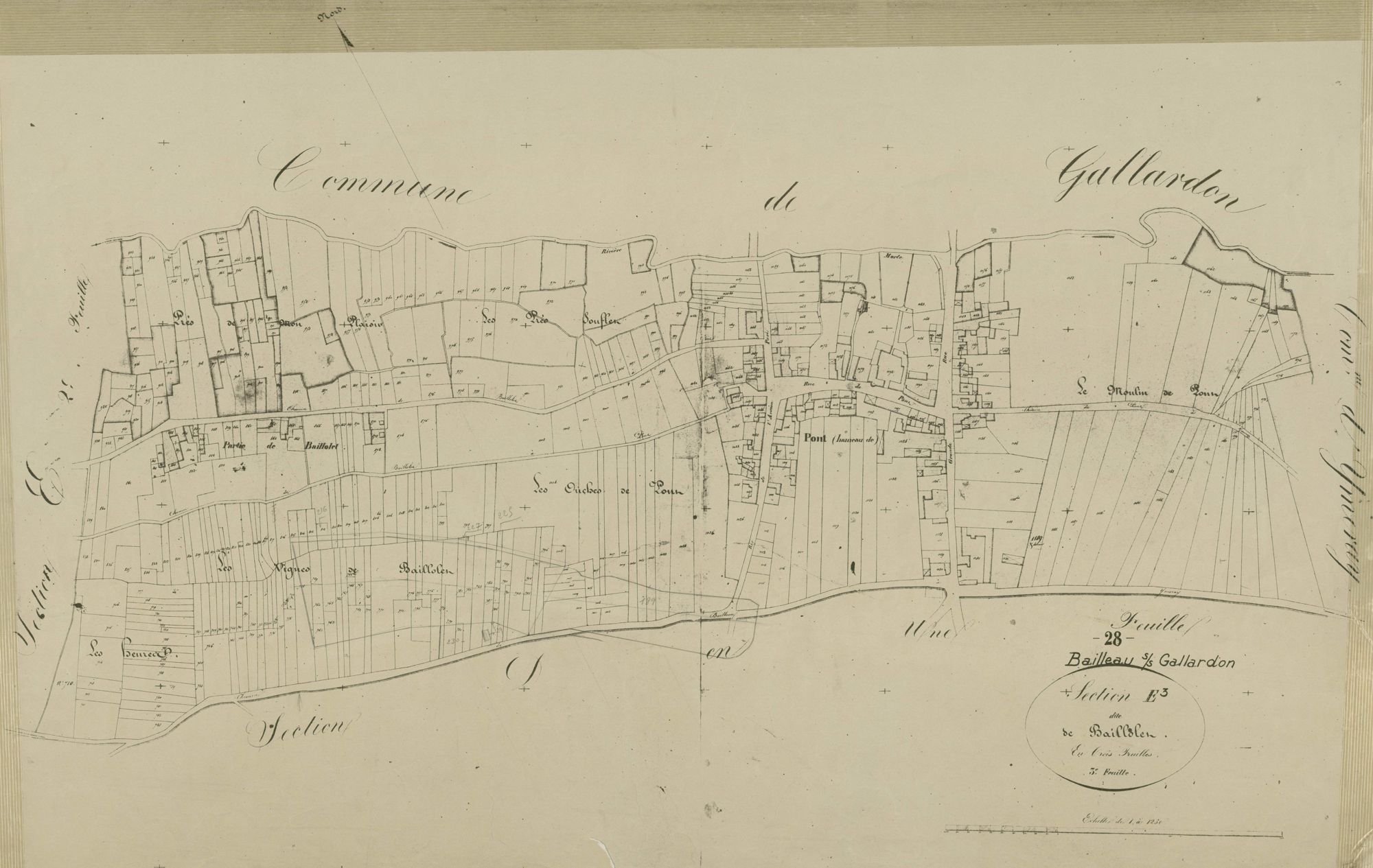 Section E, Baillolet, feuille 3.
