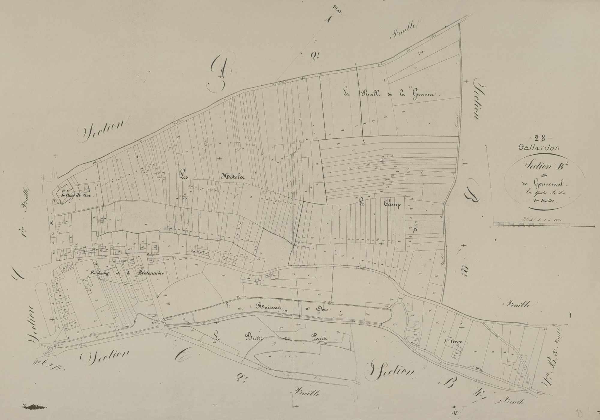 Section B, Germonval, feuille 1.