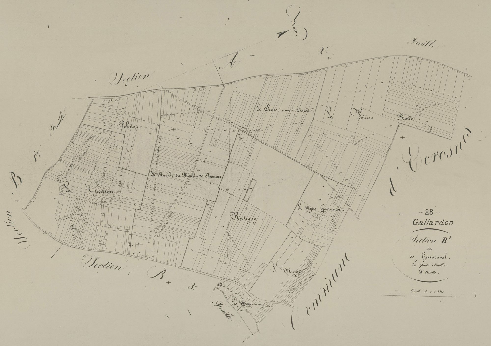 Section B, Germonval, feuille 2.