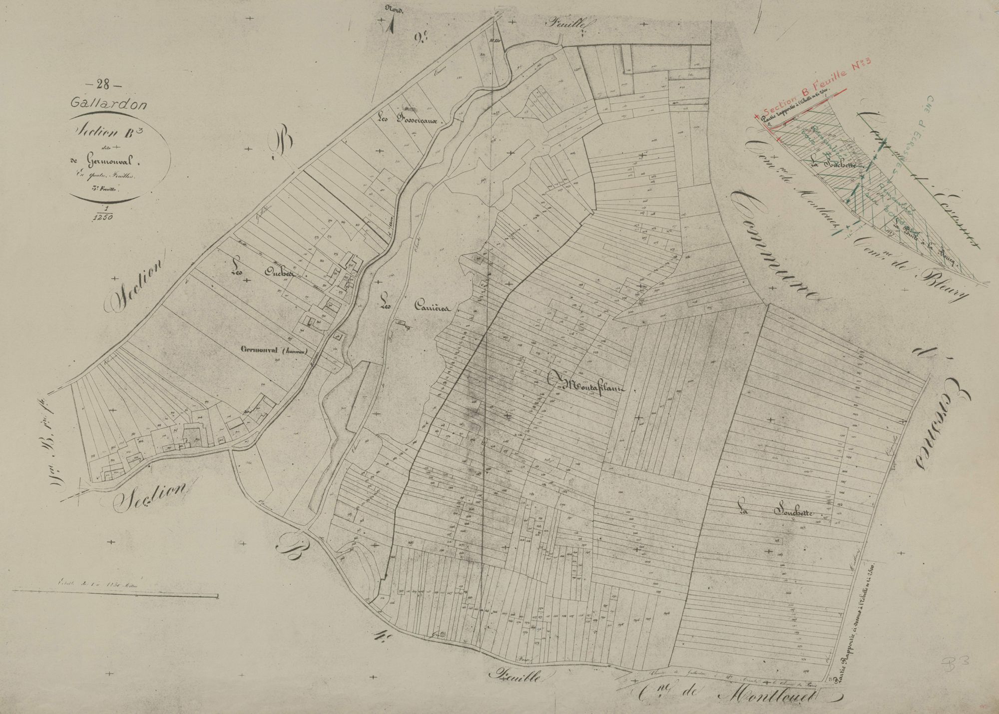 Section B, Germonval, feuille 3.