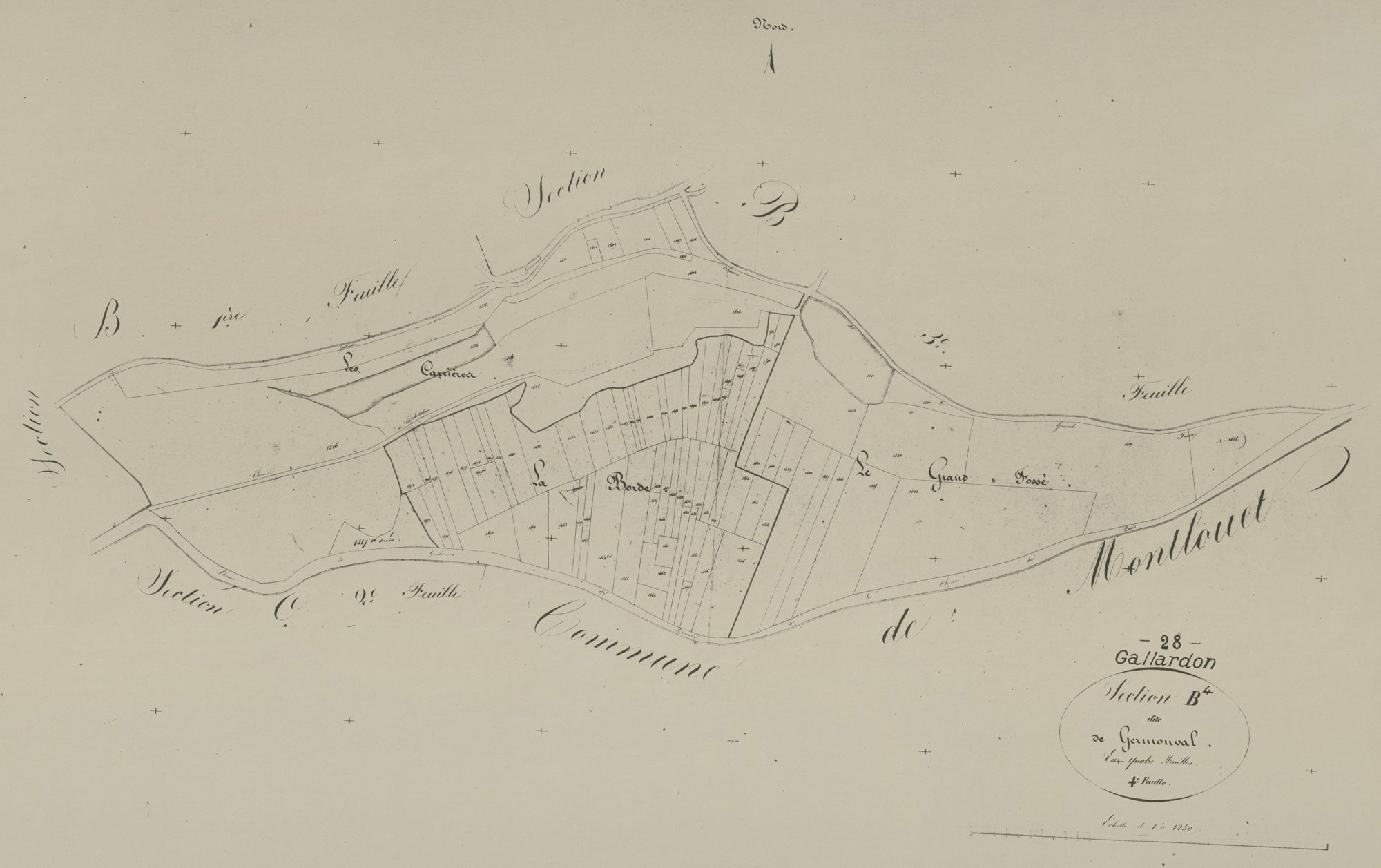 Section B, Germonval, feuille 4.