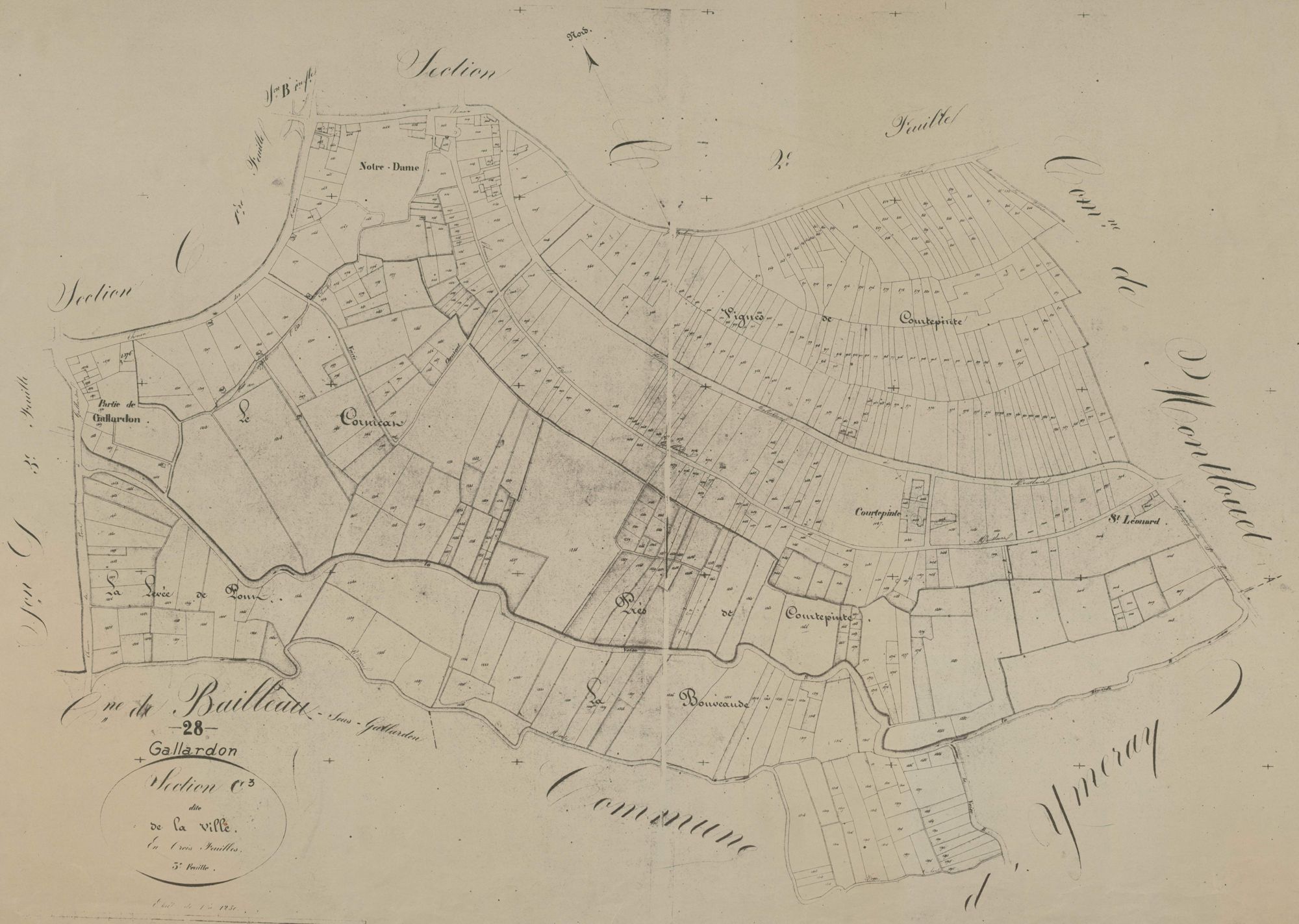 Section C, la Ville, feuille 3.