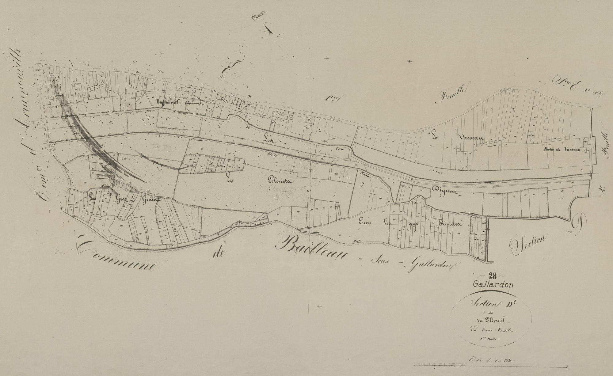 Section D, le Mesnil, feuille 1.