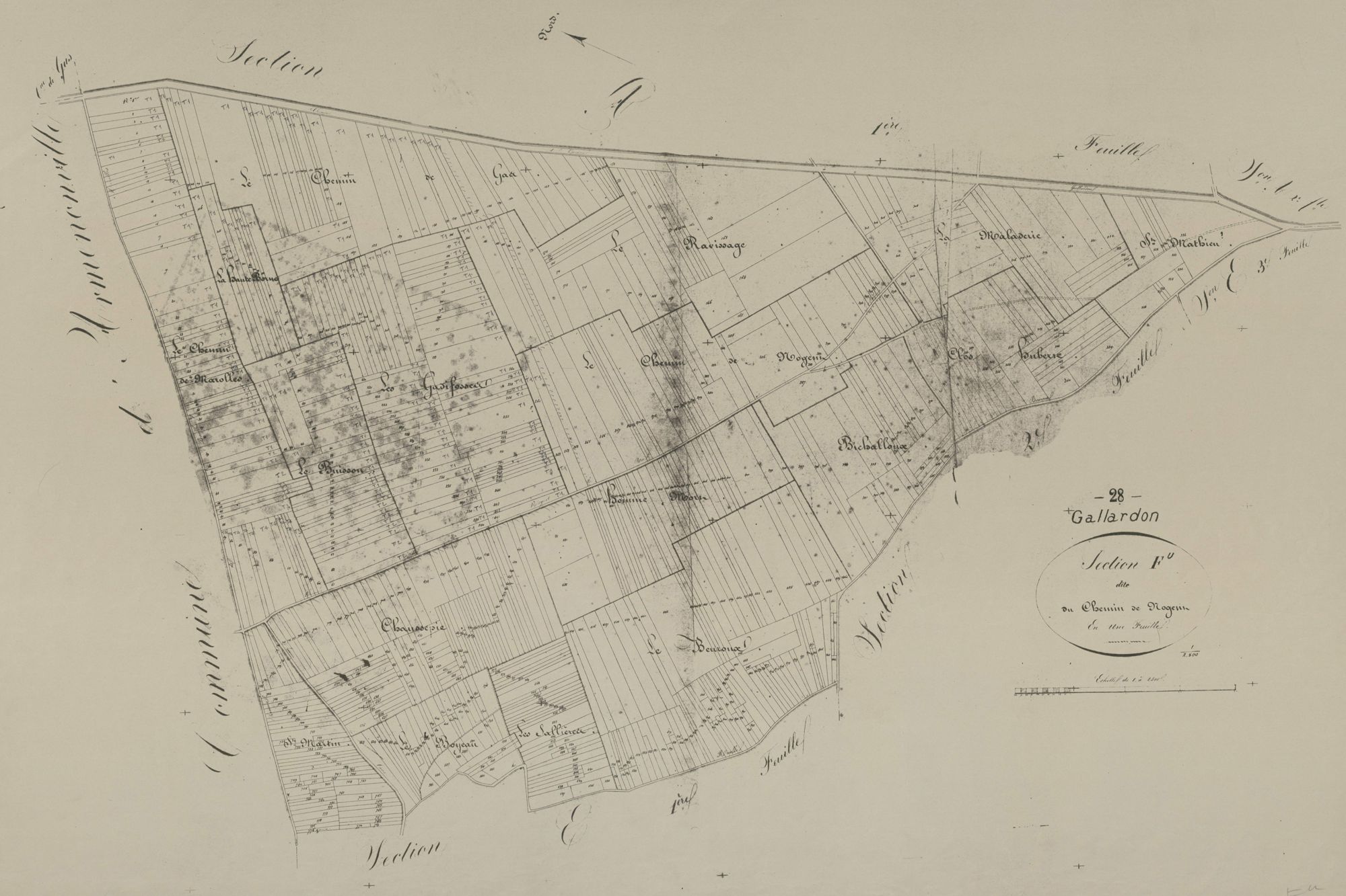 Section F, le Chemin de Nogent, en une feuille.