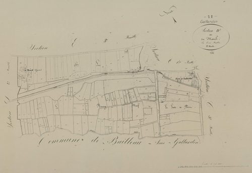 Section D, le Mesnil, feuille 3.