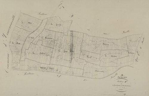 Section E, le Grand Sentier et la Ruelle des Trois Croix, feuille 1.