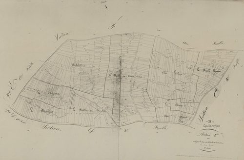Section E, le Grand Sentier et la Ruelle des Trois Croix, feuille 2.