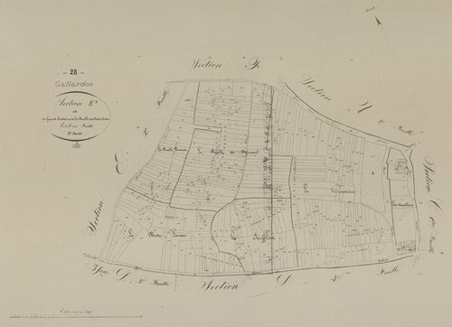 Section E, le Grand Sentier et la Ruelle des Trois Croix, feuille 3.