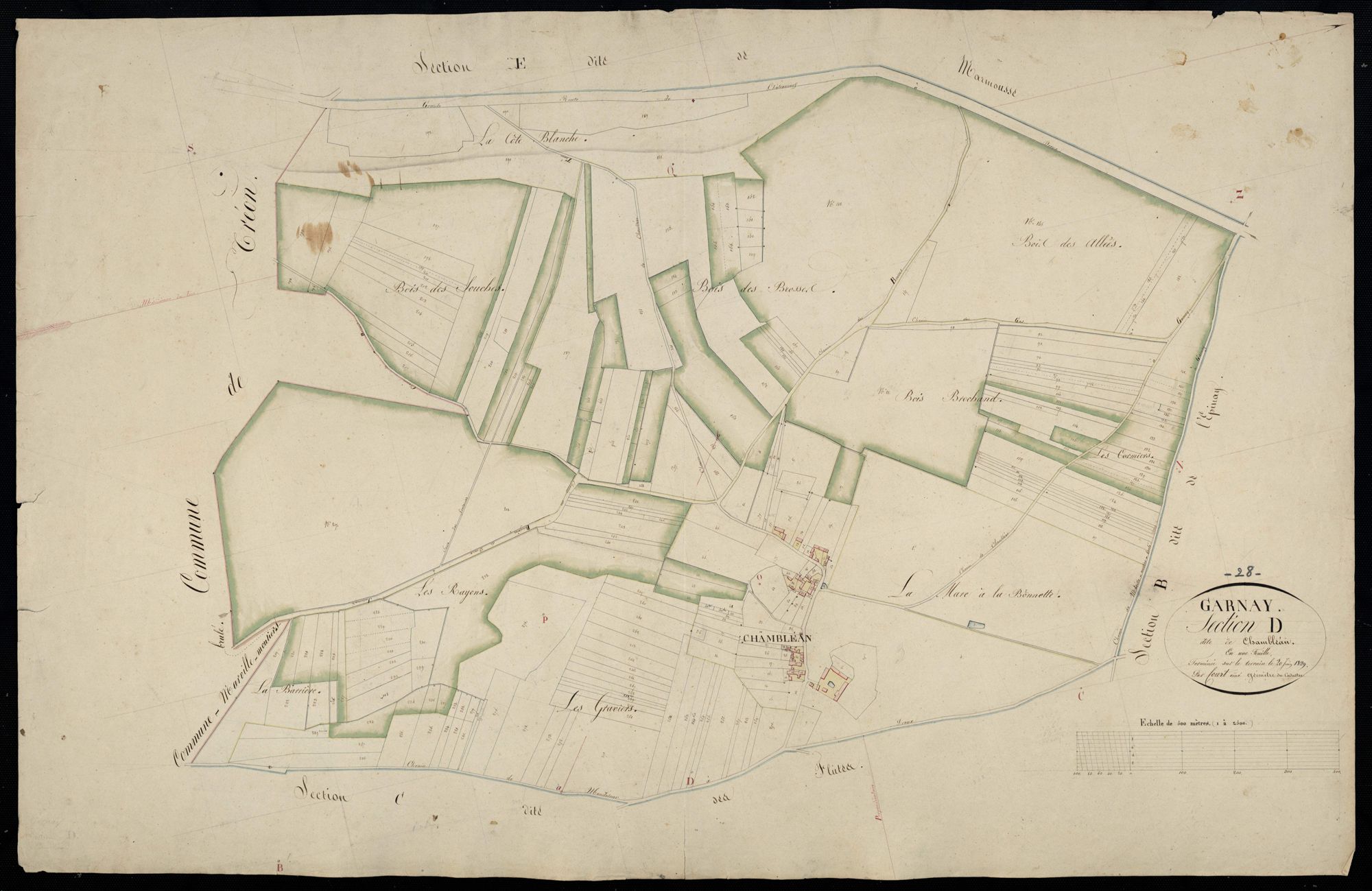 Section D, Chambléan, en une feuille.
