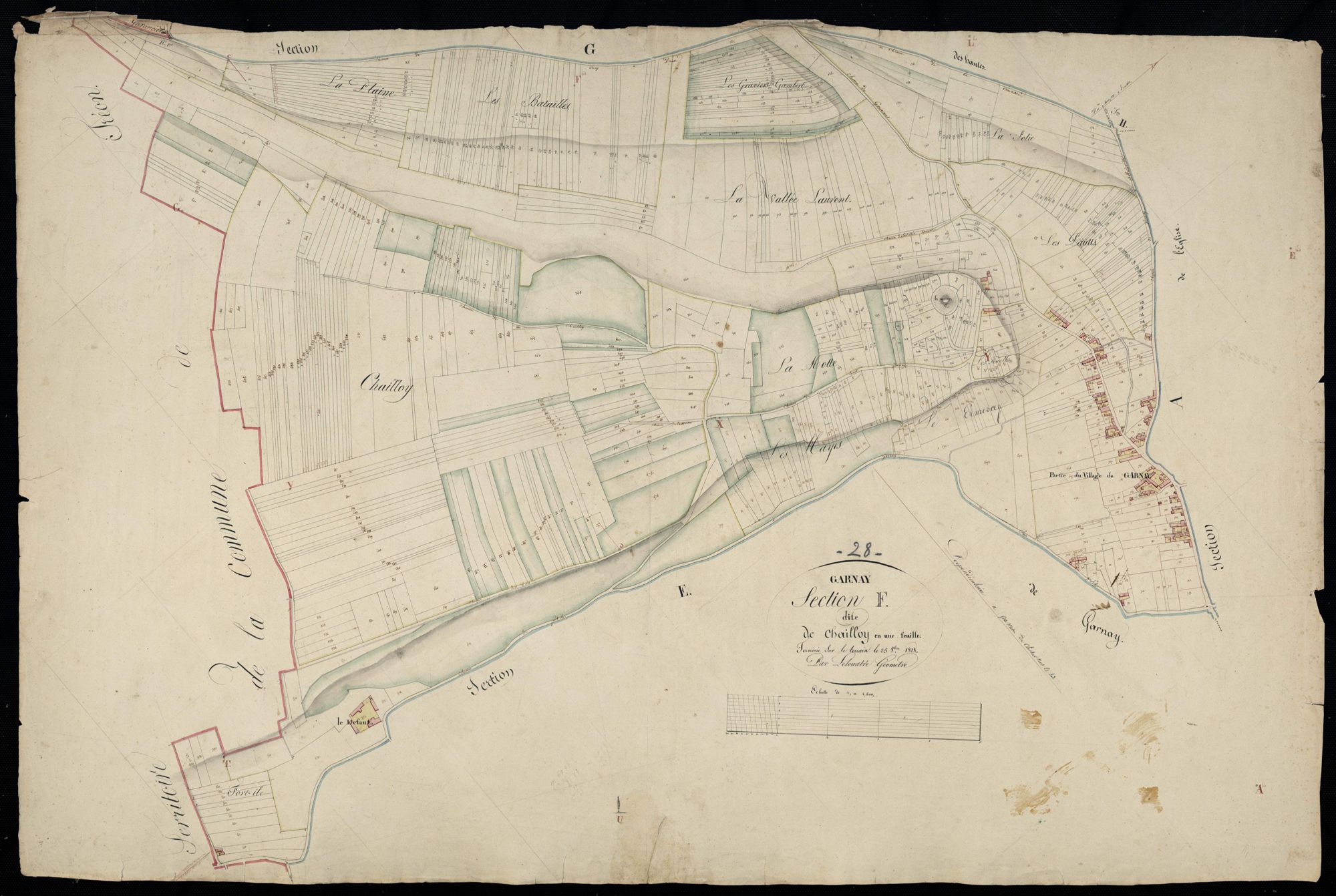 Section F, Chailloy, en une feuille / Terminée sur le terrain par Monsieur Lelouatre, Géomètre.