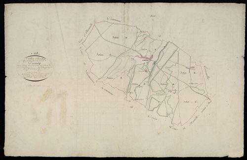 Tableau d'assemblage du plan cadastral parcellaire de la commune de Garnay, Canton de Dreux, Arrondissement de Dreux / Terminé sur le terrain en 1829 (...) par Monsieur Court, Géomètre de 1ère classe.