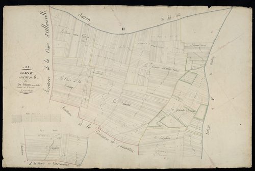 Section G, les Hantes, en une feuille / Terminée sur le terrain par Monsieur Lelouatre, Géomètre.