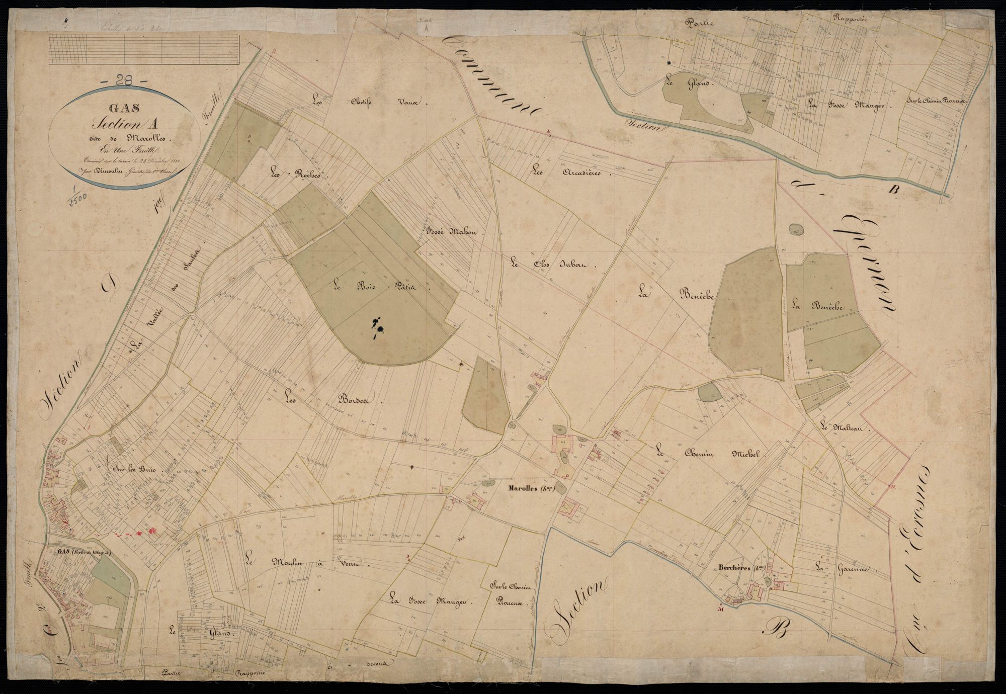 Section A, Marolles, en une feuille.
