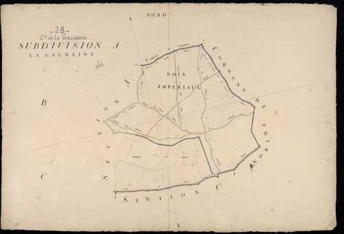 Subdivision de la section A, la Gaudaine.