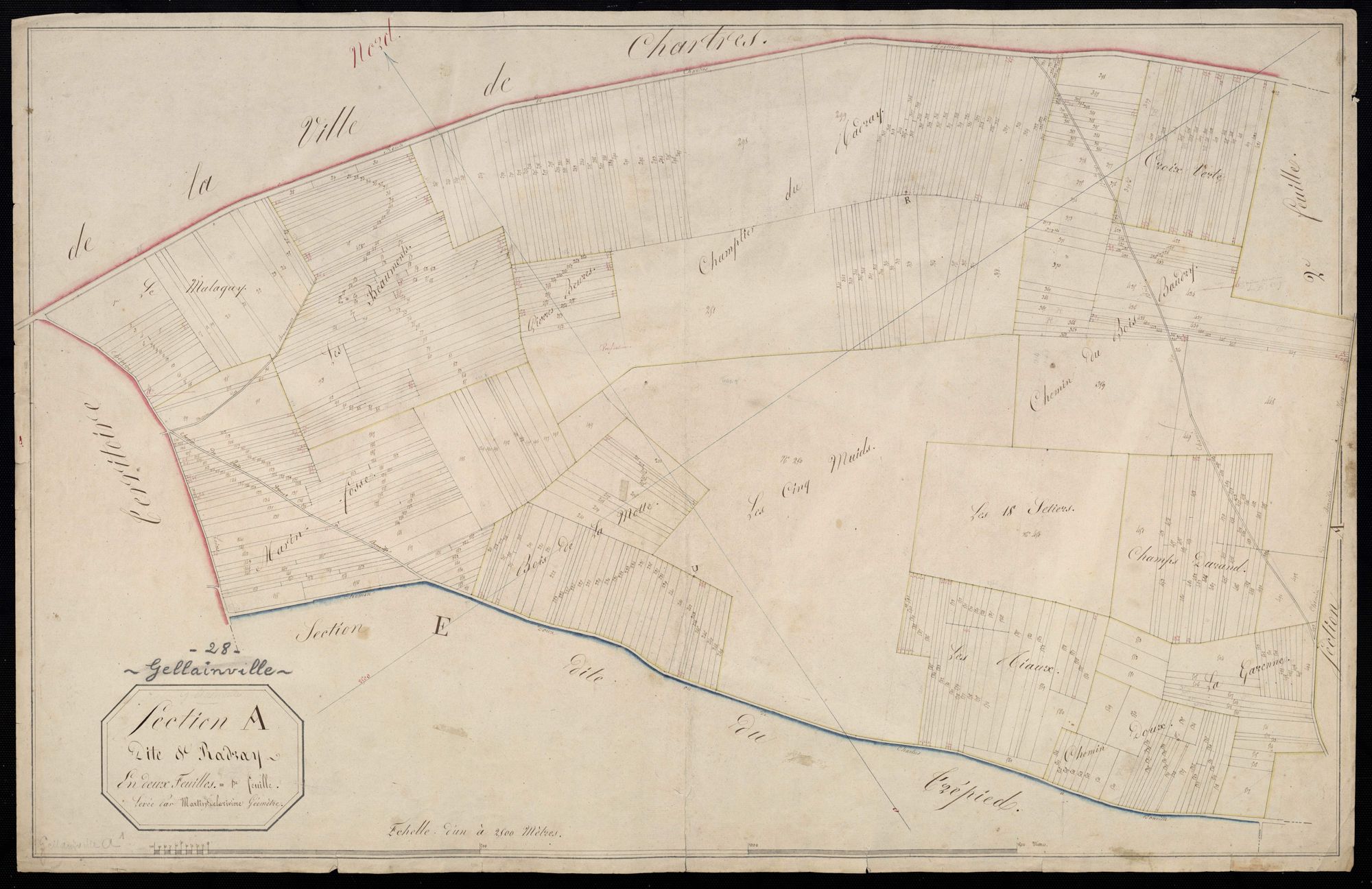 Section A, le Radray, feuille 1.