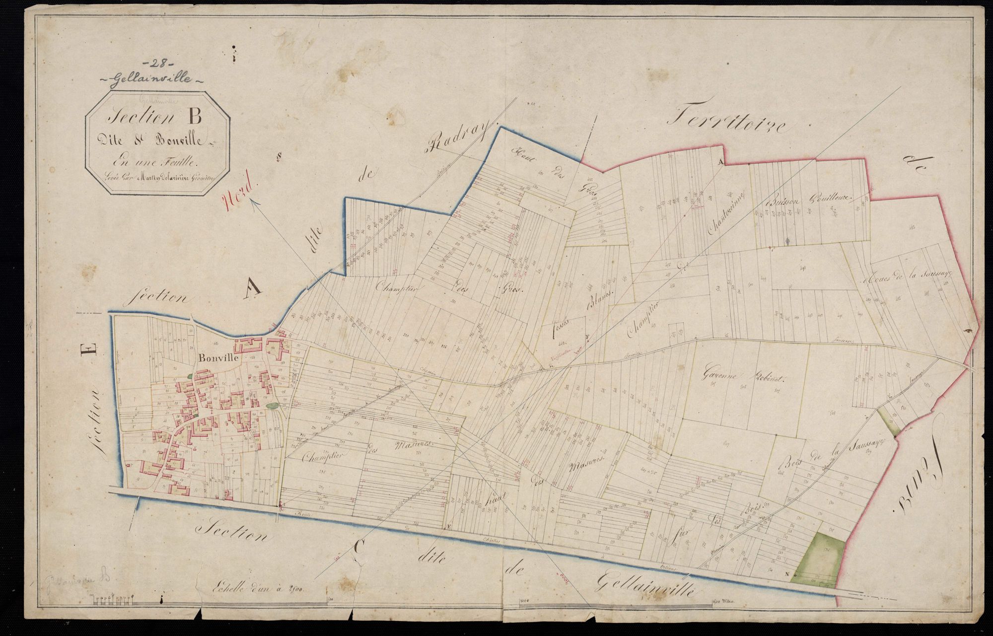 Section B, Bonville, en une feuille.