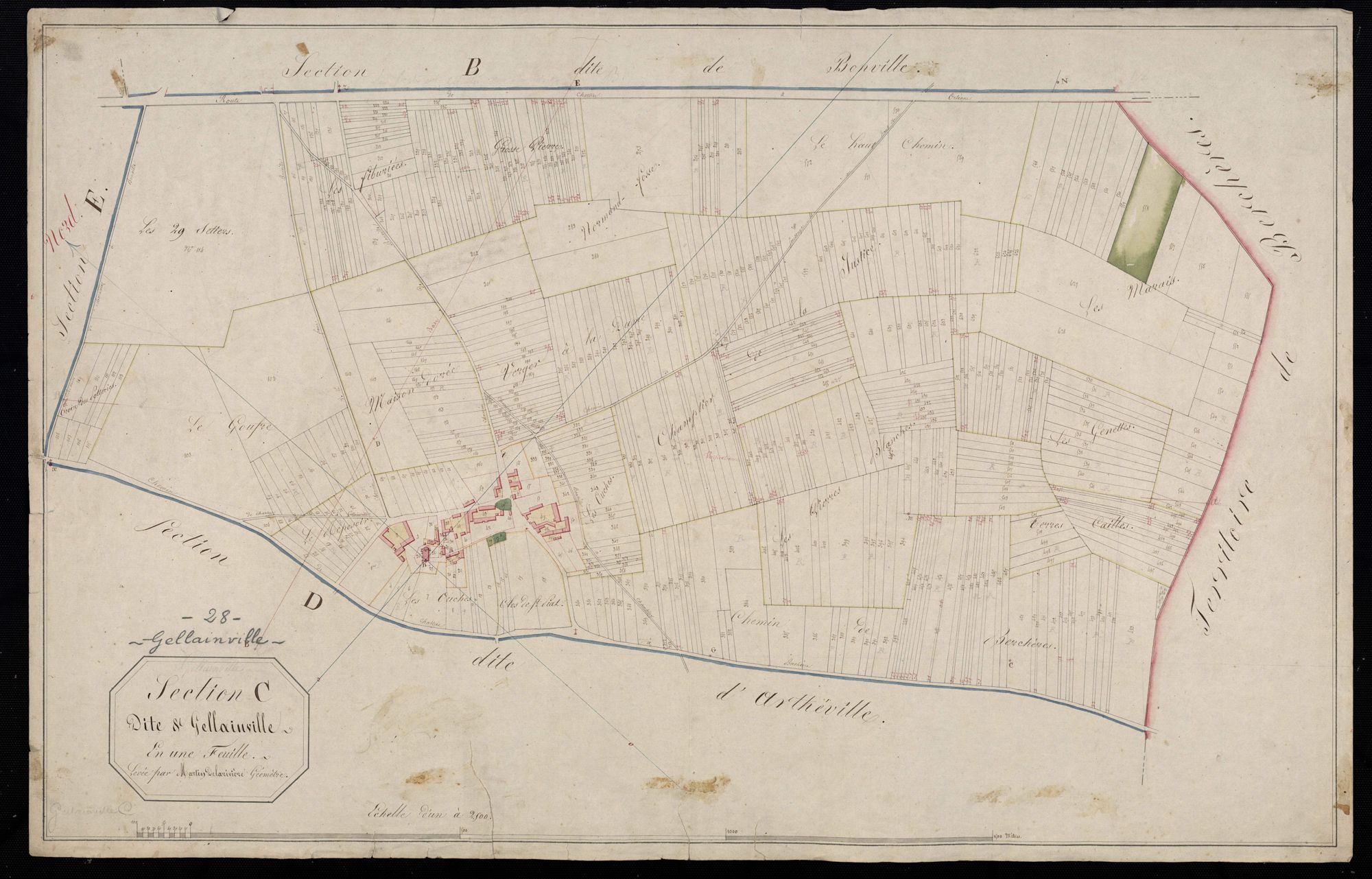 Section C, Gellainville, en une feuille.