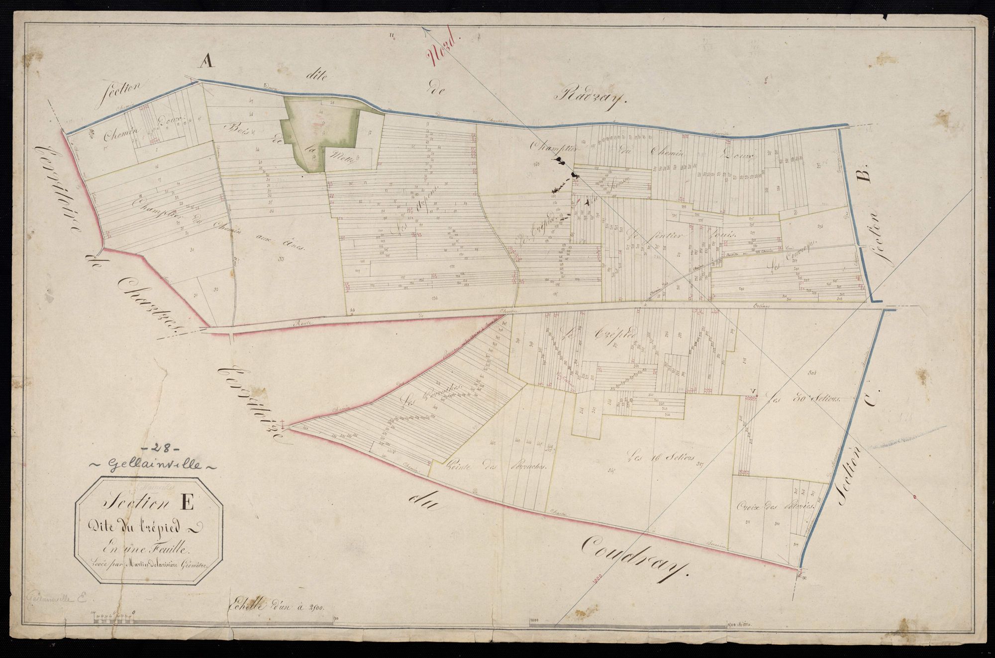 Section E, le Trépied, en une feuille.