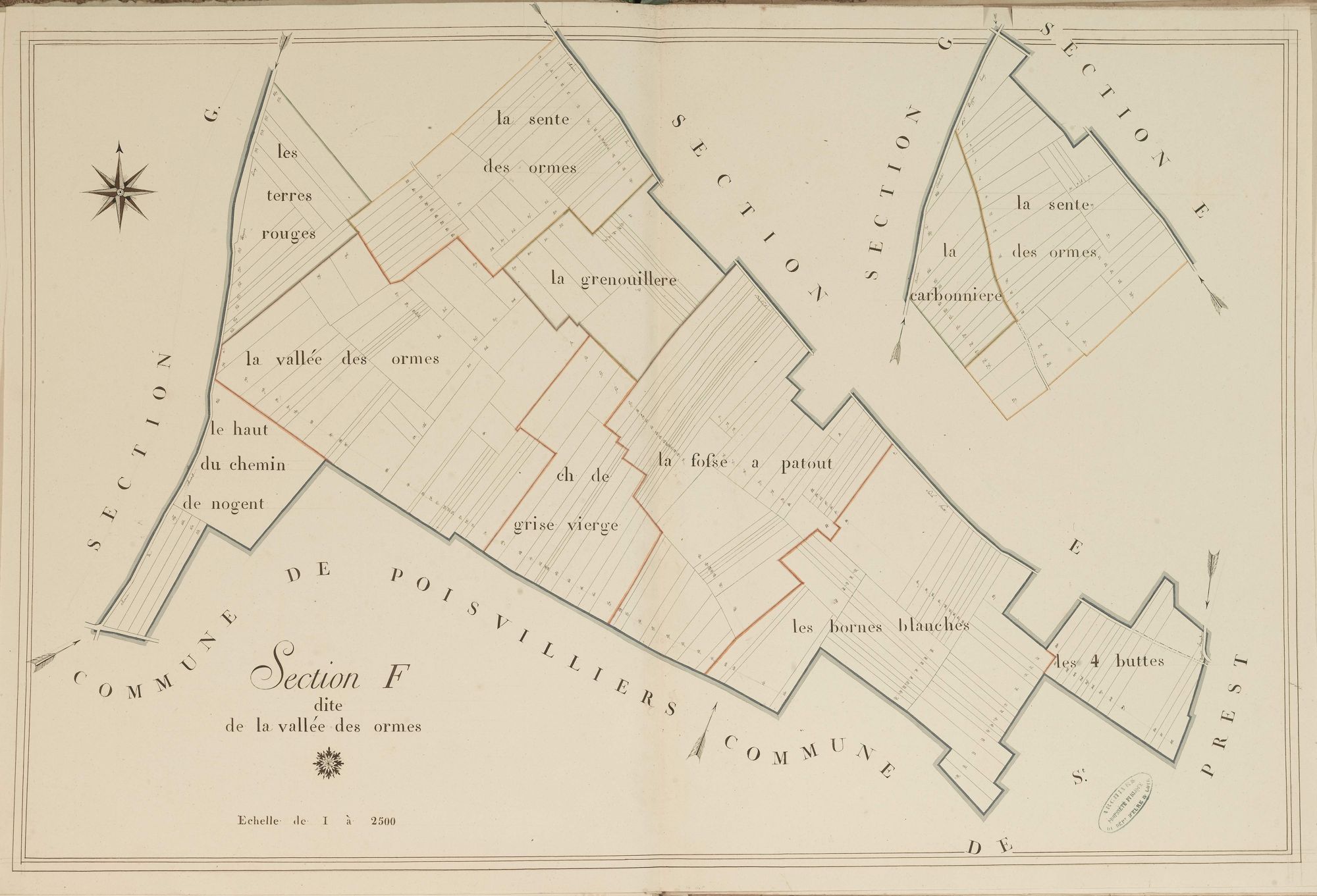 Section F, la Vallée des Ormes, en une feuille.