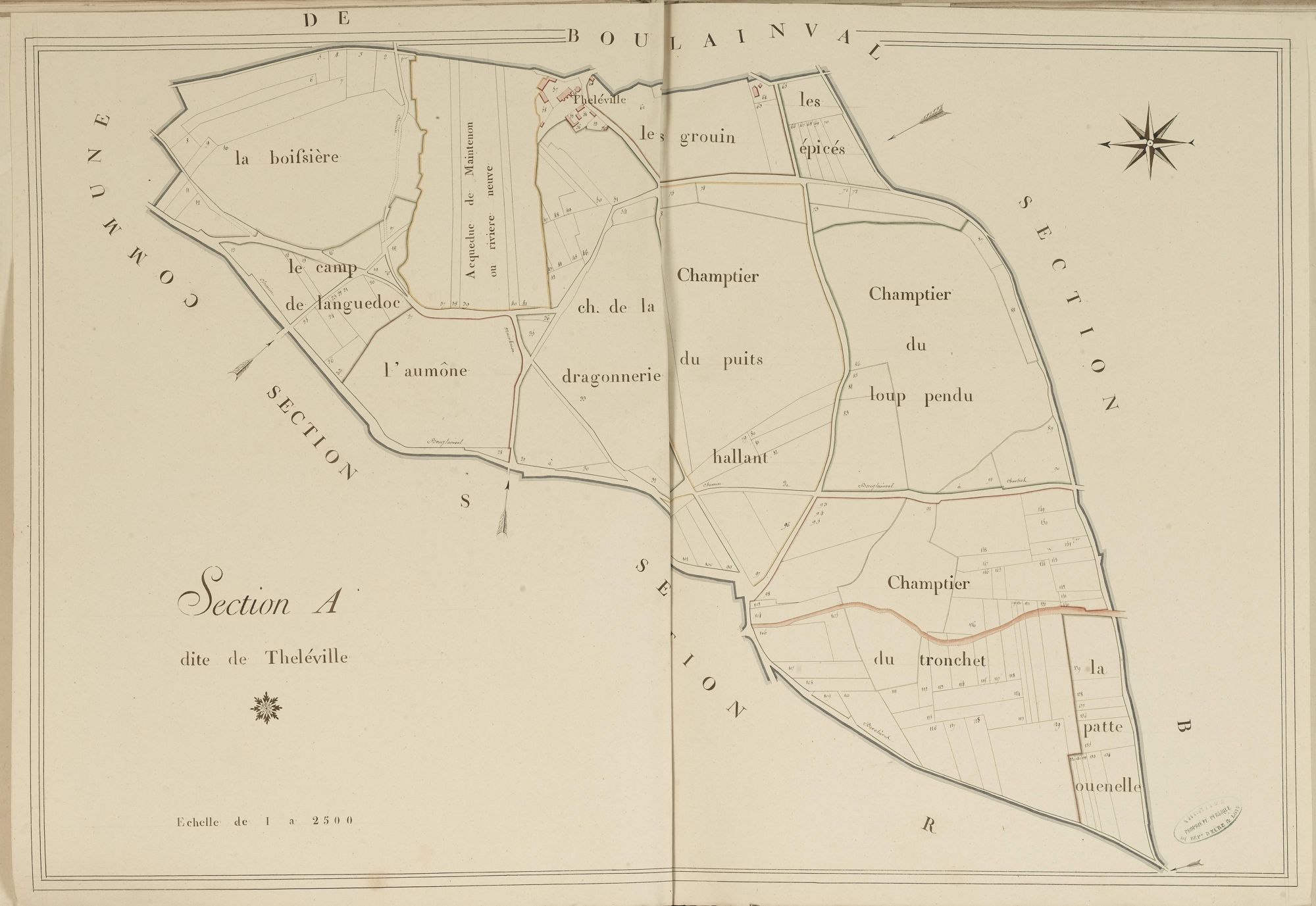 Section A, Théléville, en une feuille.