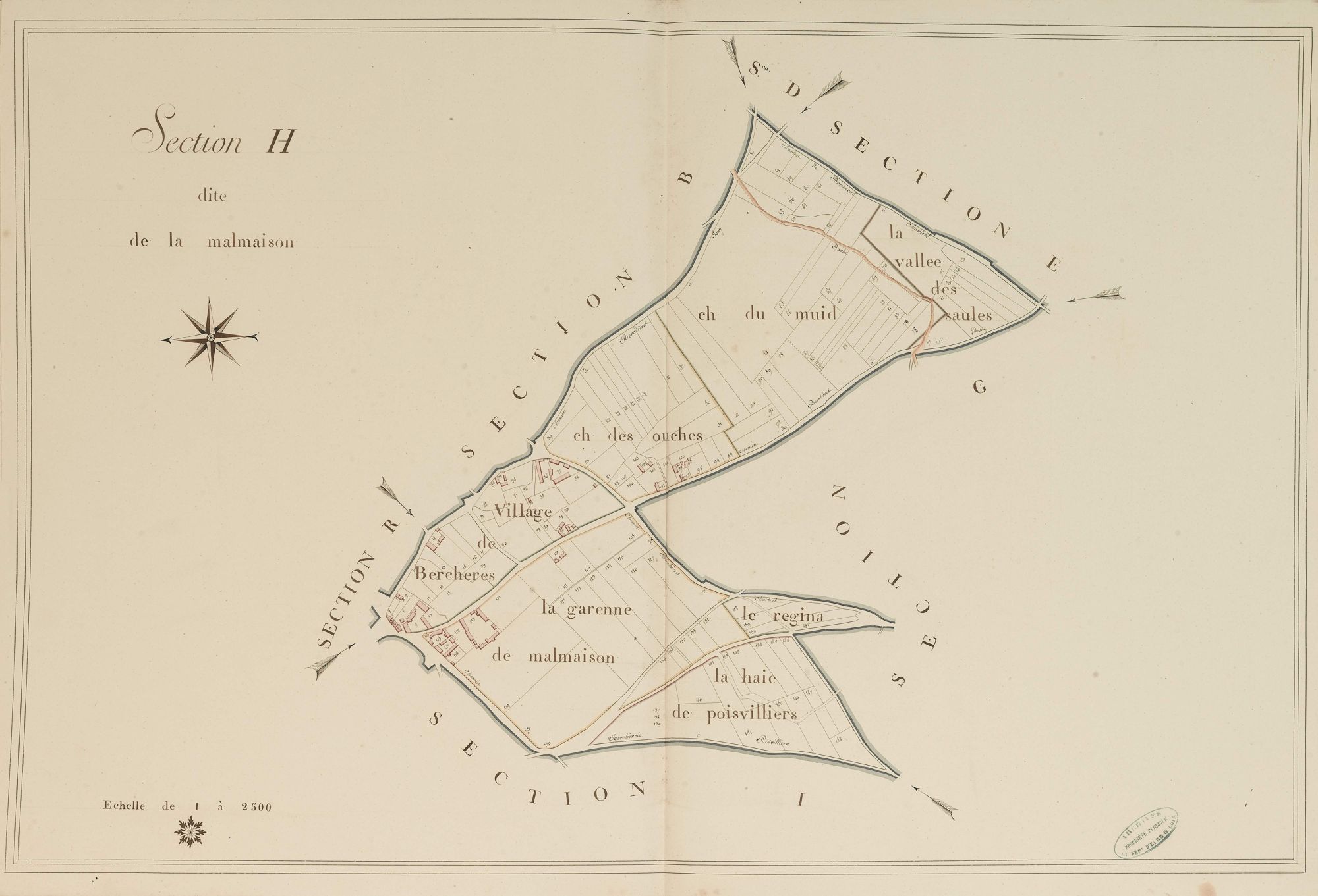 Section H, la Malmaison, en une feuille.