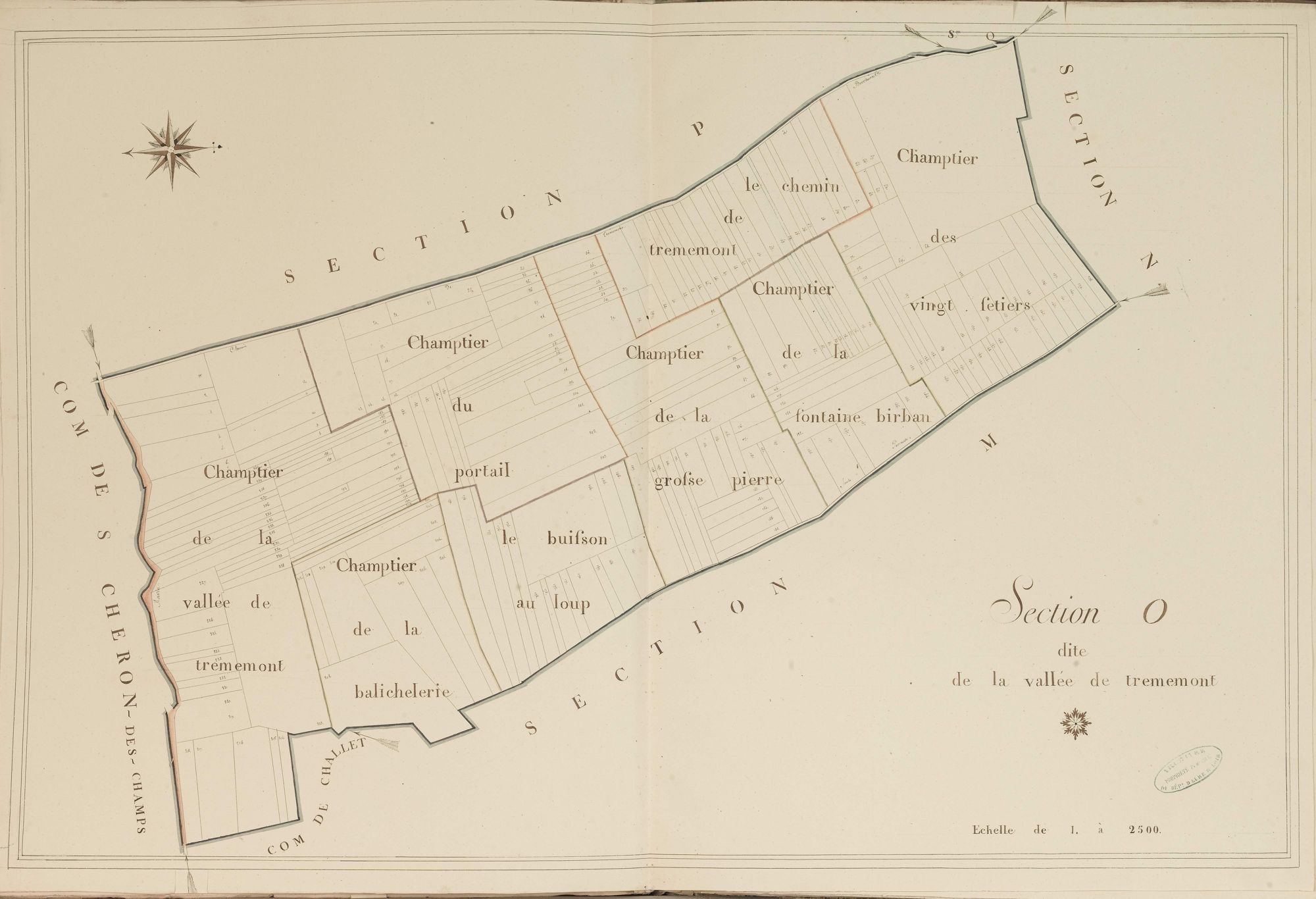 Section O, la Vallée de Trémemont, en une feuille.