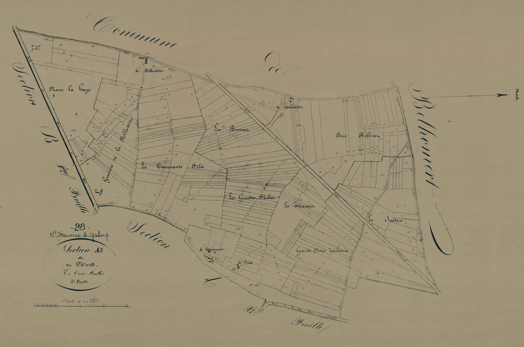 Section A, le Nord, feuille 3.