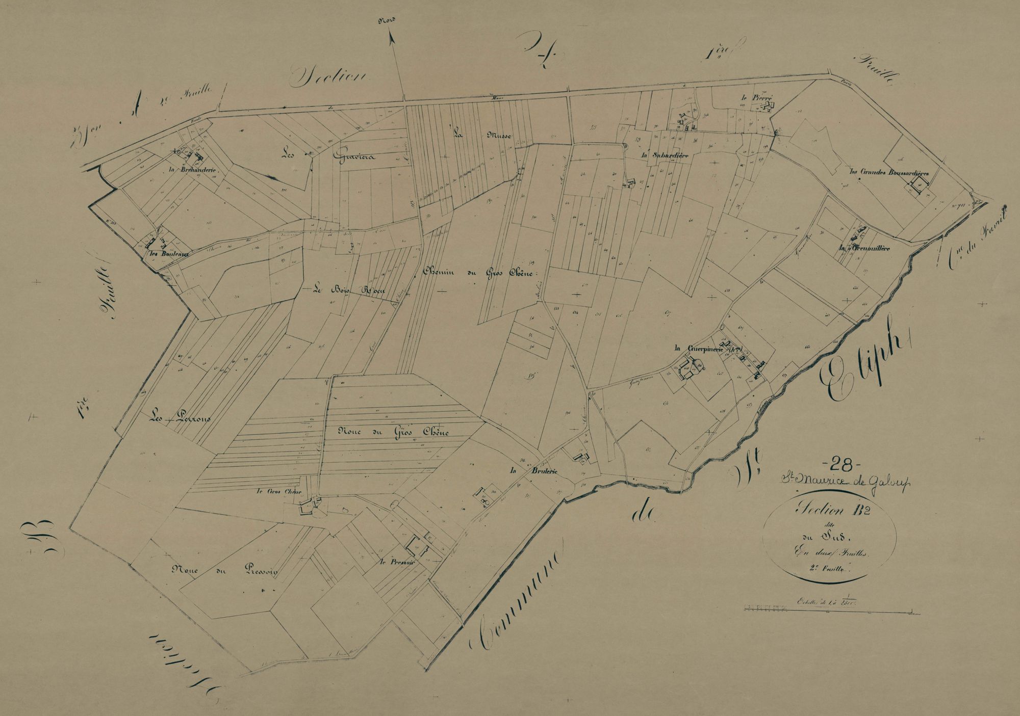 Section B, le Sud, feuille 2.