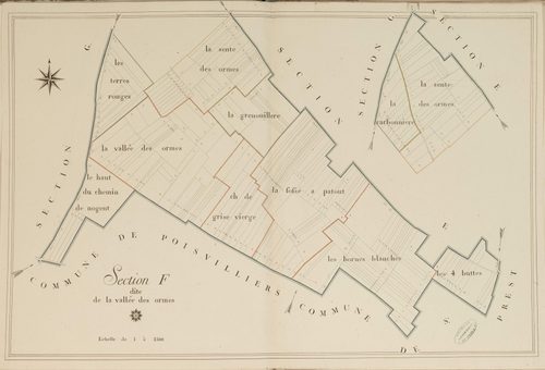 Section F, la Vallée des Ormes, en une feuille.