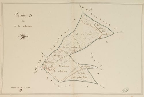 Section H, la Malmaison, en une feuille.