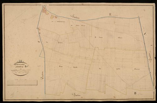 Section B, les Quatre Chemins et le Bois de Nibelles, feuille 1.