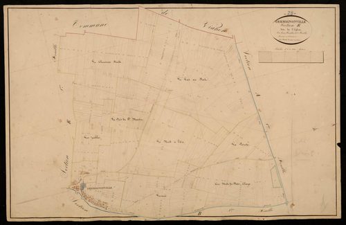 Section E, l'Eglise, feuille 2 / Terminée sur le terrain par Monsieur Favé, Géomètre secondaire.