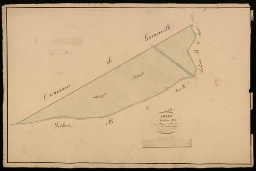 Section B, le Bourg et Fumeçon, feuille 1 / Terminée par Monsieur Favé, Géomètre secondaire.
