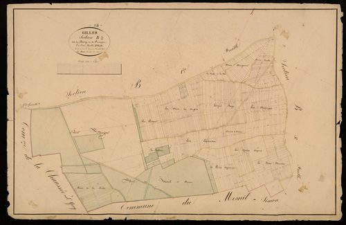 Section B, le Bourg et Fumeçon, feuille 2 / Terminée par Monsieur Favé, Géomètre secondaire.