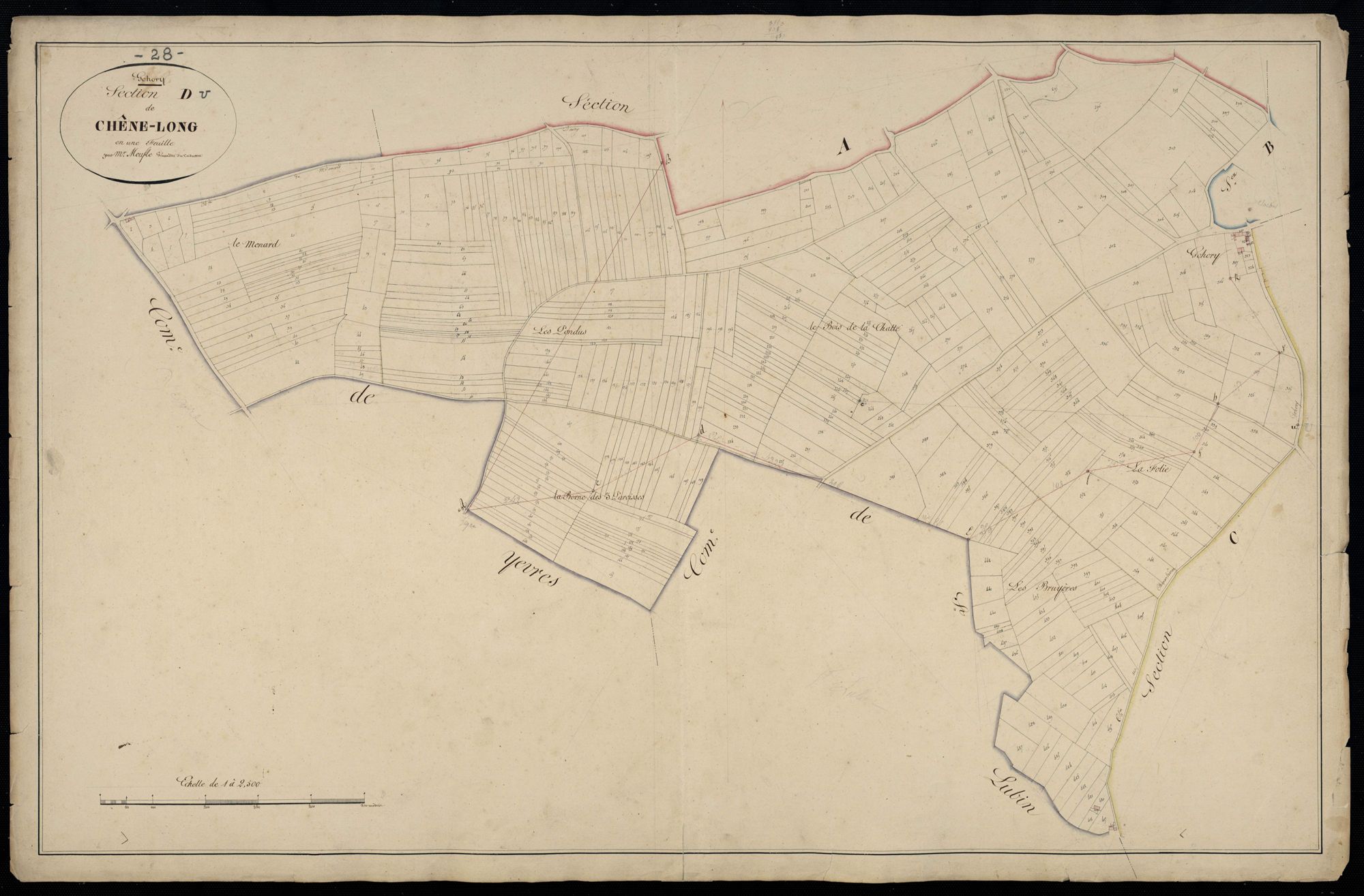 Section D, Chêne-Long, en une feuille.