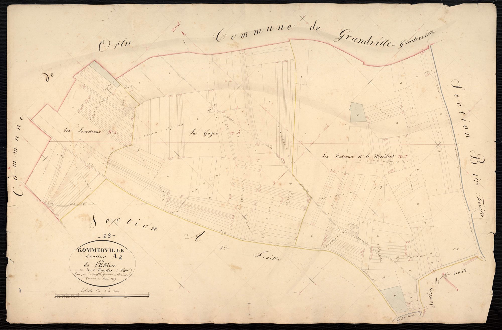 Section A, l'Eglise, feuille 2.